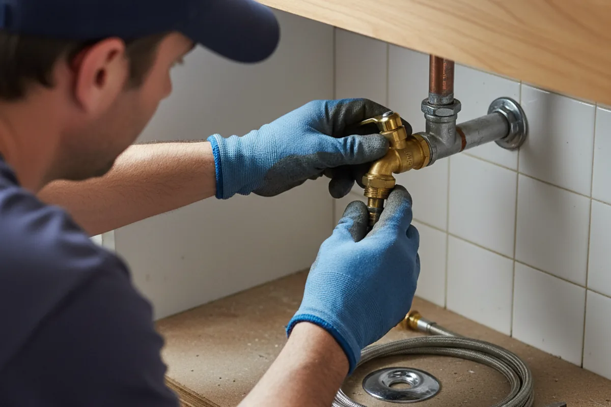 Shutoff valve and fitting work during Faucet and Fixture Repair in Central Village